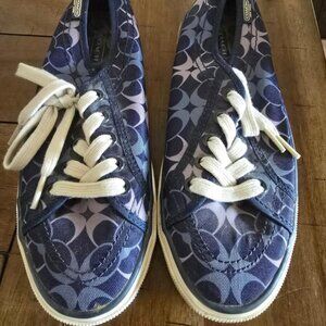 Coach Kalyn Blue Logo Sneakers 7B GUC